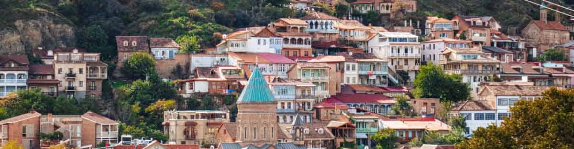 Tbilisi City, GE landscape at dusk