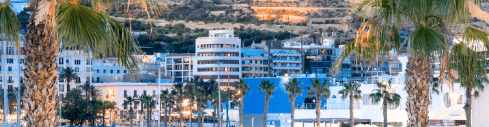 Sunset over Alicante bay