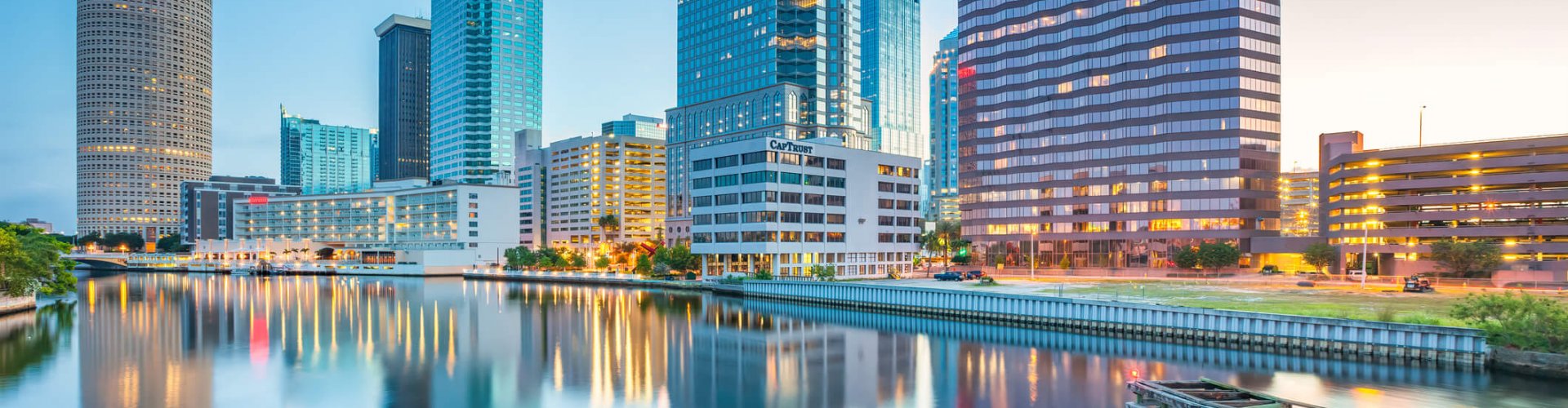 Sunset over Tampa Bay, FL, US