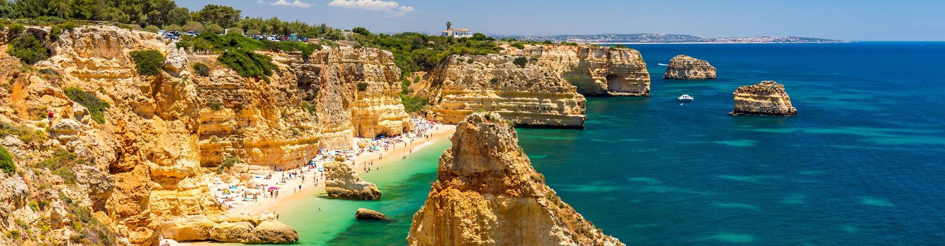 Sunset over Armacao De Pera Beach