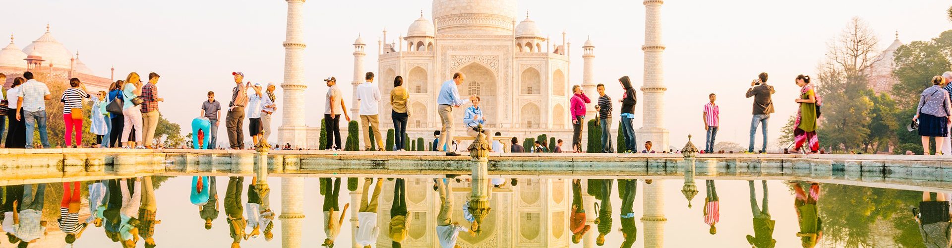 Sunset over the Taj Mahal