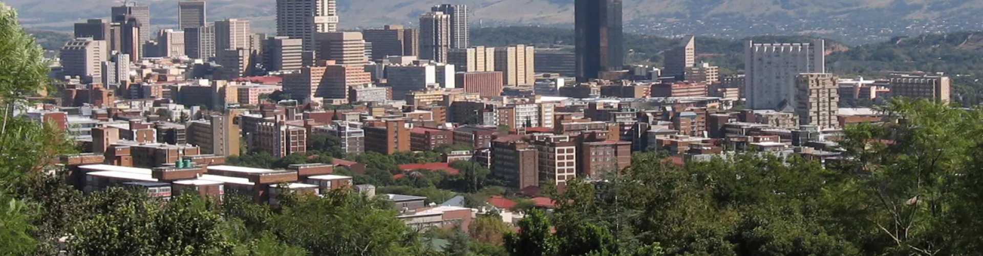 Sunset over Pretoria skyline