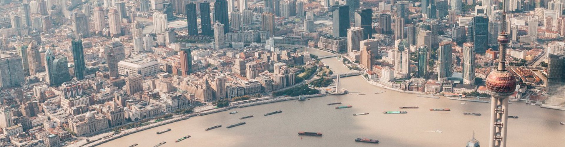 Shanghai cityscape at dusk