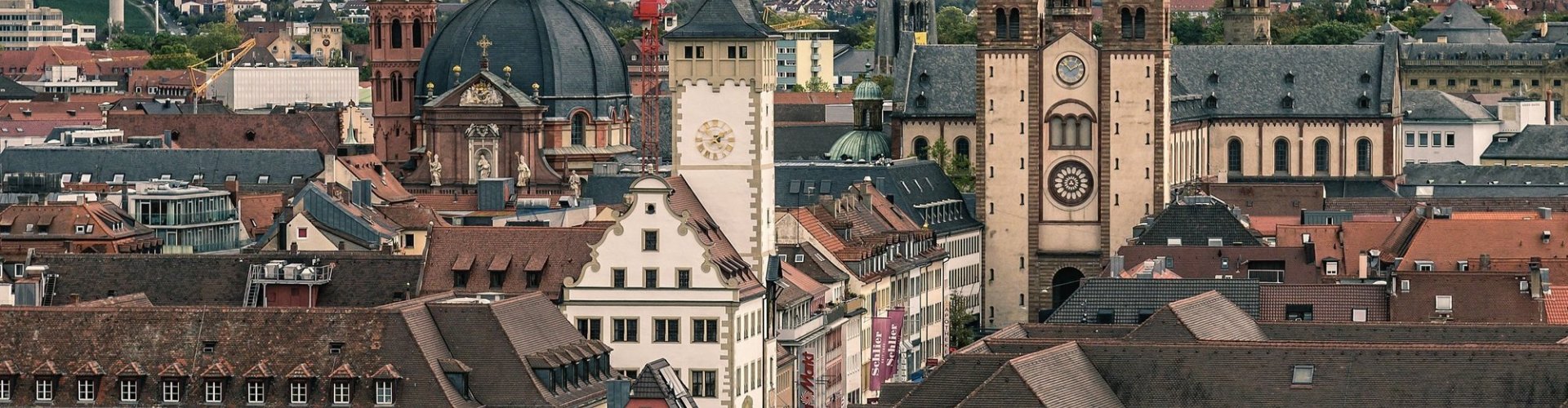 Scenic landscape of Wurzburg, DE