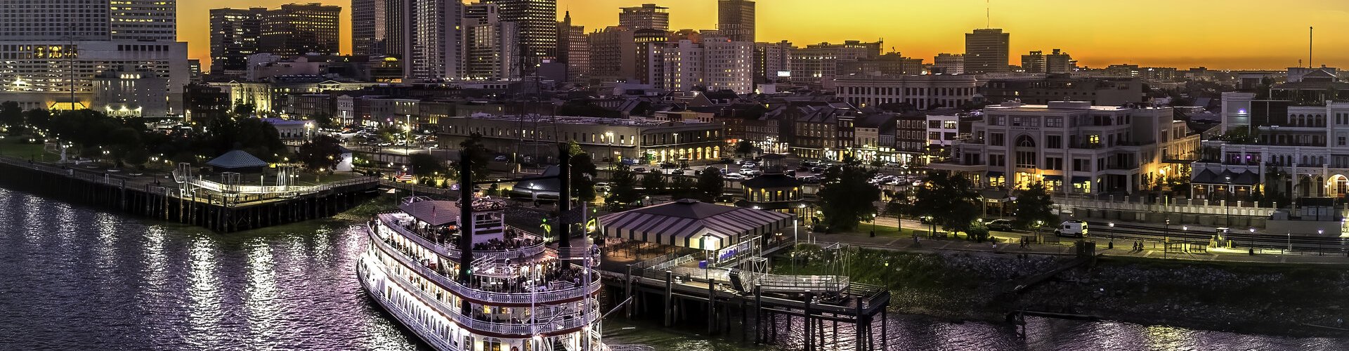 Sunset over New Orleans skyline